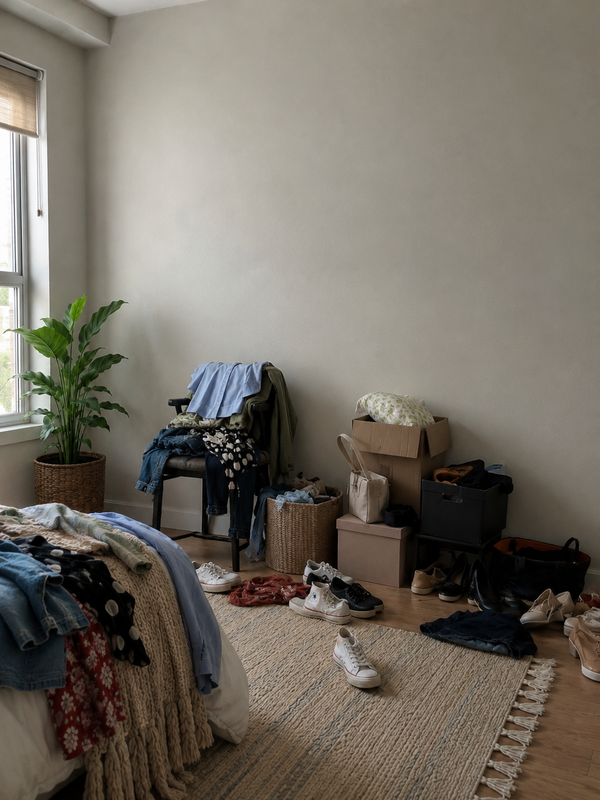 Antes — cuarto sin closet