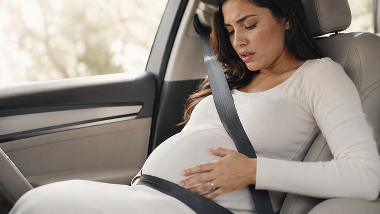 Cinturón sobre la barriga — el problema